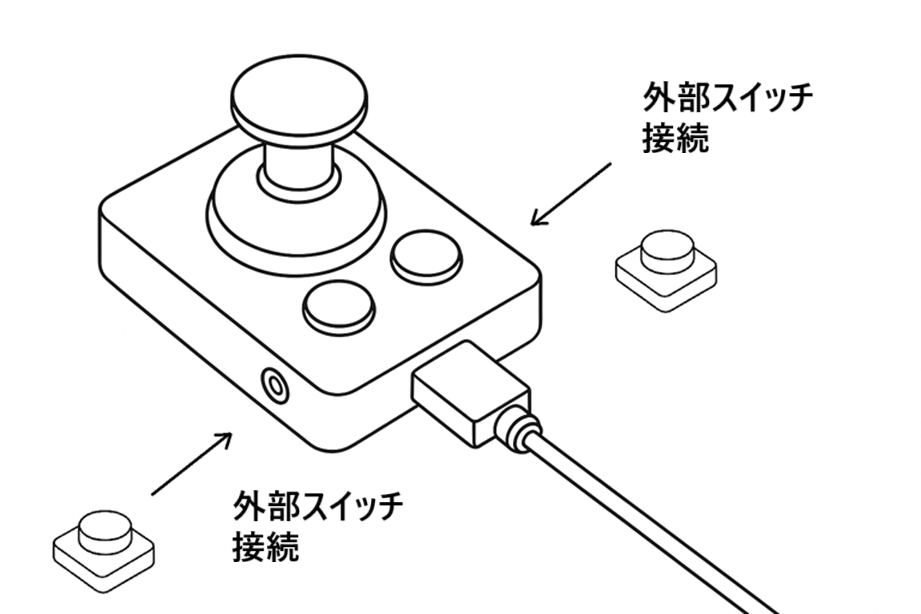 ボタンスイッチなどを接続